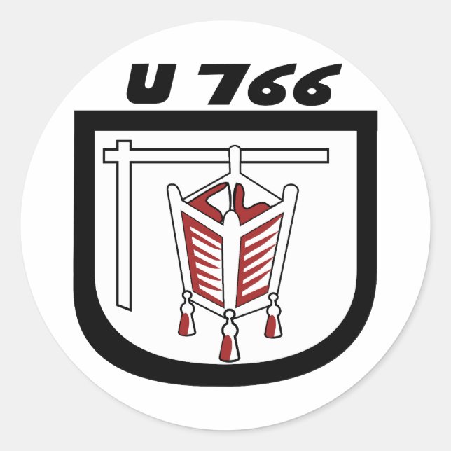 Adesivo KriegsMarine U-boat U-766 Emblem (Frente)