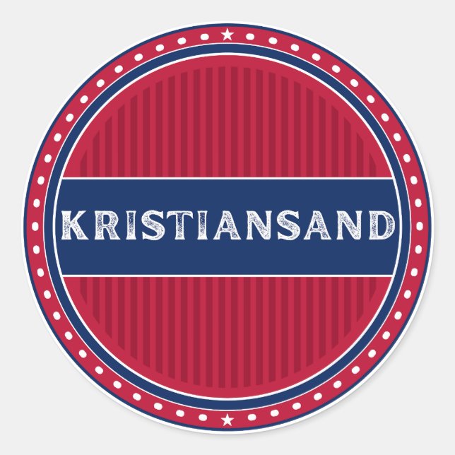 Adesivo Kristiansand City Pride Emblem Norwegian Identity (Frente)