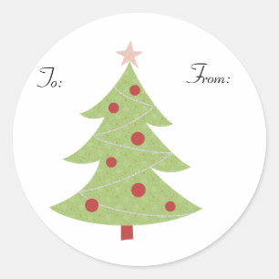 Adesivo KRW Country Xmas Tree To and From Stick on Tags