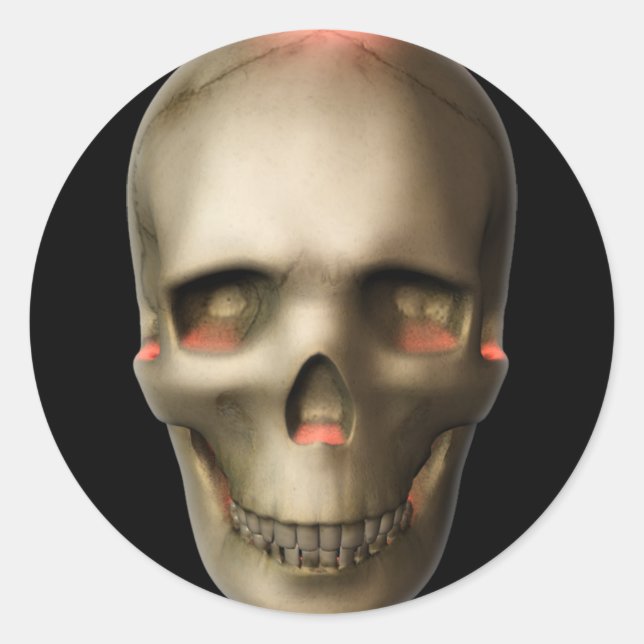 Adesivo KRW - Halloween do Crânio brilhante (Frente)