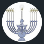 Adesivo KRW Hanukkah Menorah Seal<br><div class="desc">KRW Hanukkah Menorah Seal - Stickers</div>