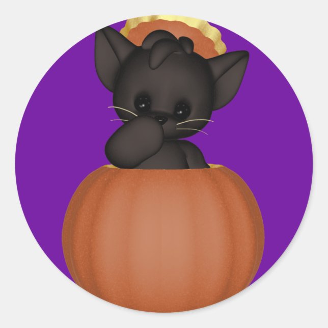 Adesivo KRW Lil Black Scardy Cat Halloween (Frente)