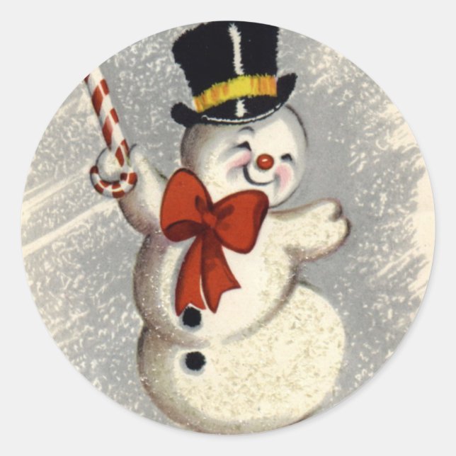 Adesivo KRW Vintage Happy Snowman Stick (Frente)