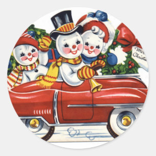 Adesivo KRW Vintage Snowmen Carro - Vinheta