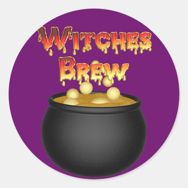 Adesivo KRW Witches Brew Cauldron Halloween (Frente)