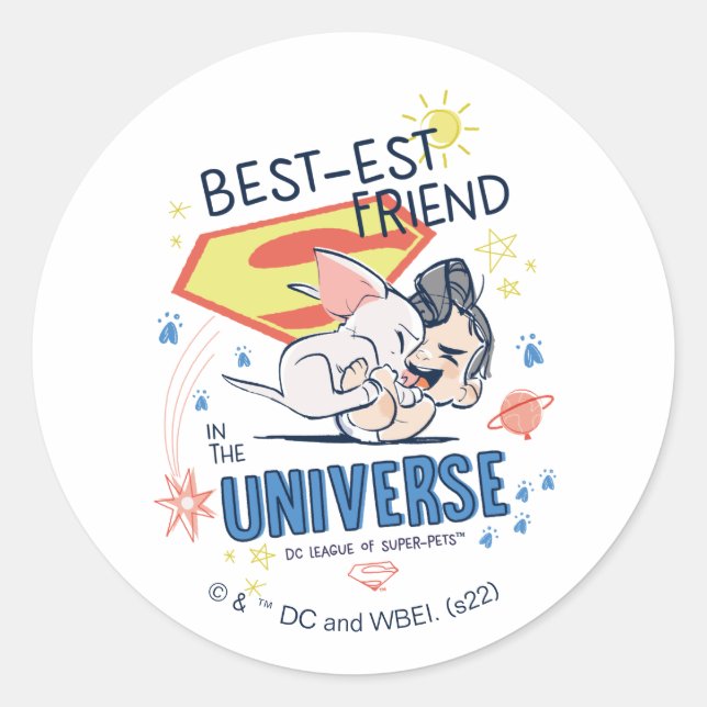 Adesivo Krypto e Superman: Melhor Amigo do Universo (Frente)