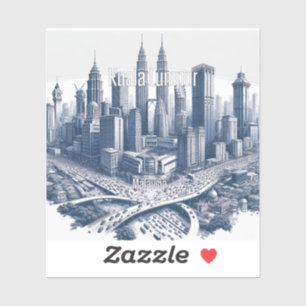 Adesivo Kuala Lumpur Malásia 3 Inch Vinyl Sticker