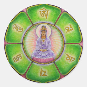 Adesivo Kuan Yin "Om Mani Padme Hum" Sticker