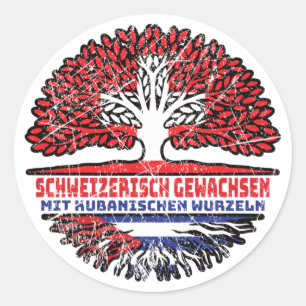 Adesivo Kuba Kubanisch Schweizer Schweiz Baum Wurzel