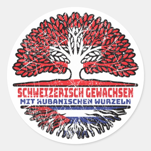 Adesivo Kuba Kubanisch Schweizer Schweiz Baum Wurzel (Frente)