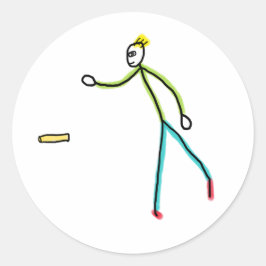 Adesivo Kubb Jogando Stickman