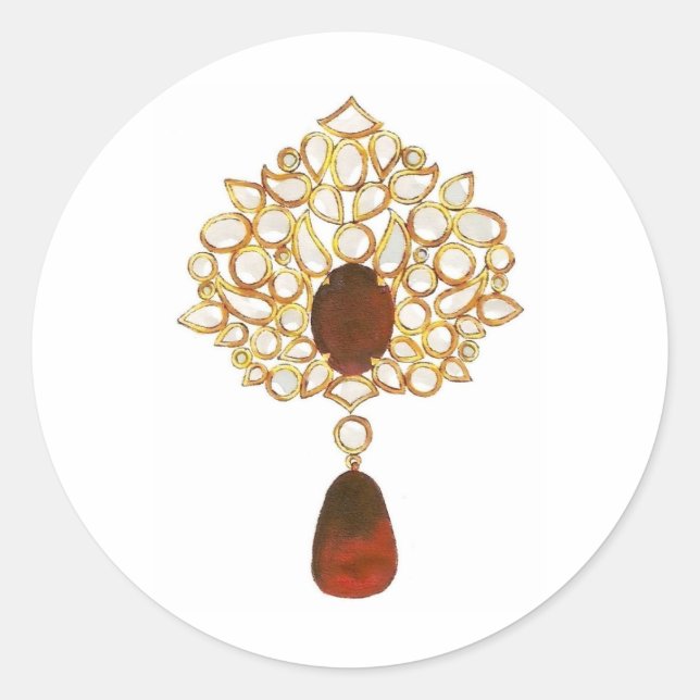 Adesivo Kundan & ruby brooch (Frente)