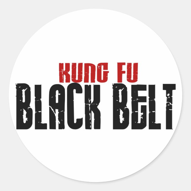 Adesivo Kung Fu Black Belt Karate (Frente)