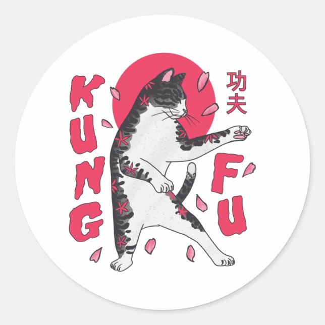 Adesivo Kung Fu Cat (Frente)