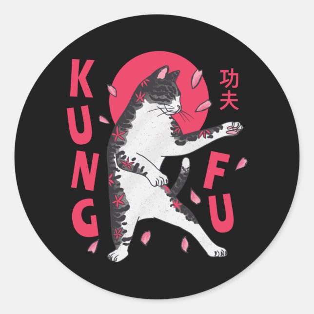 Adesivo Kung Fu Cat (Frente)