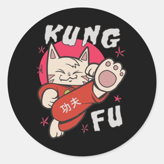 Adesivo Kung Fu Cat (Frente)