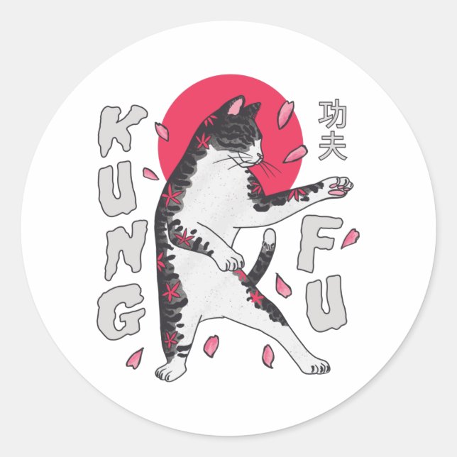 Adesivo Kung Fu Cat (Frente)