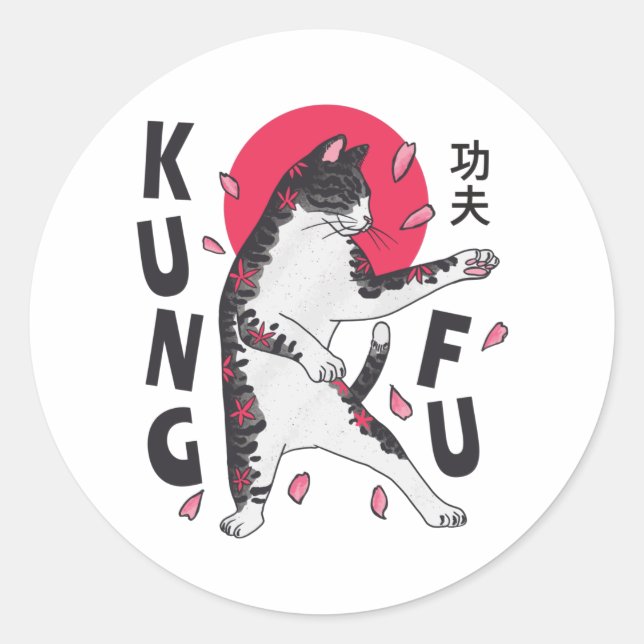 Adesivo Kung Fu Cat (Frente)