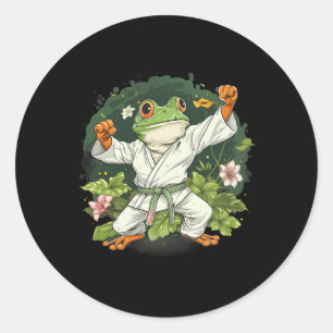 Adesivo Kung Fu Sapo Artes Marciais Floral Taekwondo Kickb