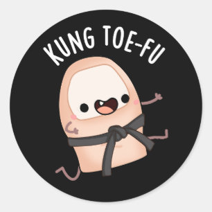 Adesivo Kung Toe-fu Funny Big Toe Pun Dark BG