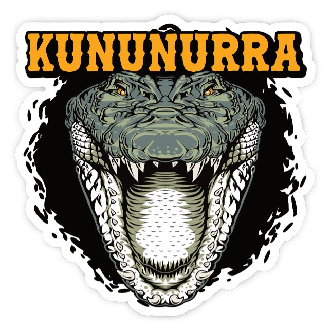 Adesivo Kununurra, Vinheta Crocodilo da Austrália Ocidenta (Kununurra Western Australia Crocodile Sticker)
