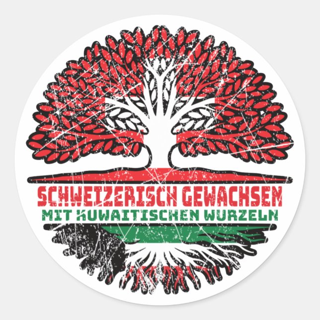 Adesivo Kuwait Kuwaitisch Schweizer Schweiz Baum Wurzel (Frente)