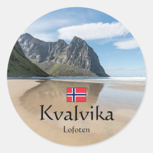 Adesivo Kvalvika Lofoten Noruega