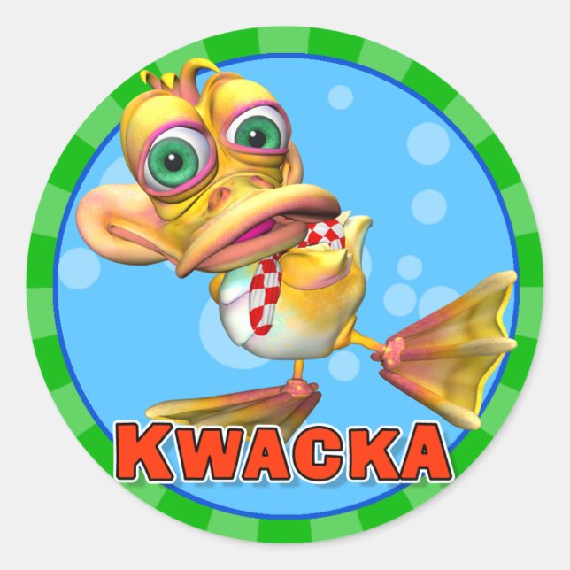 Adesivo Kwacka Stickers Divertidos (Frente)