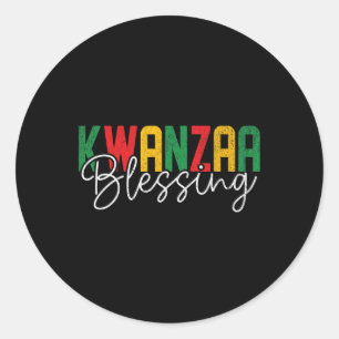 Adesivo Kwanzaa Benessando o Feliz Africano de Natal
