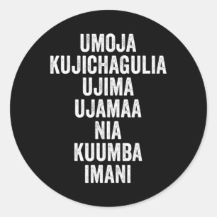 Adesivo Kwanzaa - Sete Princípios