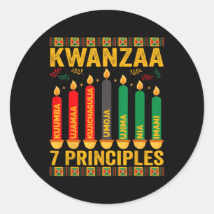 Adesivo Kwanzaa Sete Princípios Vela Homens Mulheres Kwanz