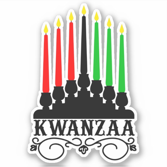 Adesivo Kwanzaa Seven Candles Kiss Cut (Frente)