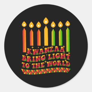 Adesivo Kwanzaa Traz Luz Ao Mundo Feliz Kwanzaa