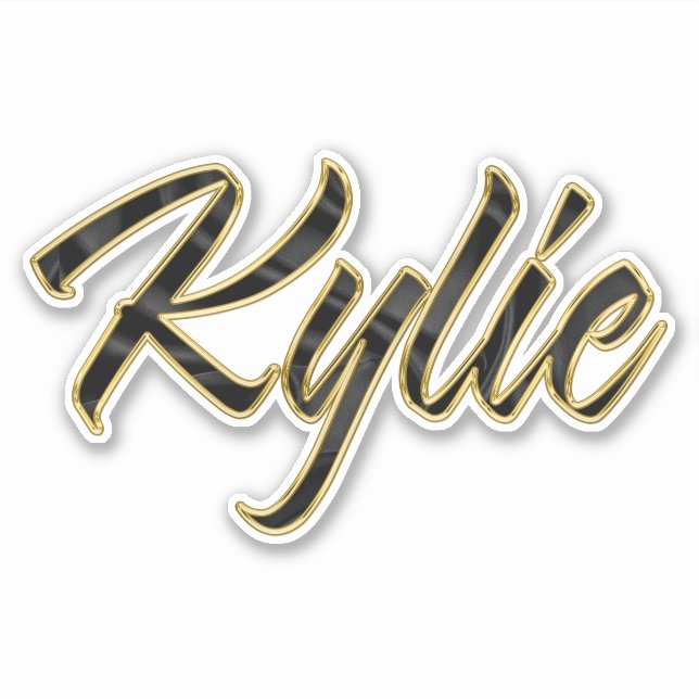 Adesivo Kylie black gold Lettering Aufkleber Sticker (Frente)