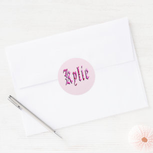 Adesivo "Kylie" Floral Rosa Nome Kylie,