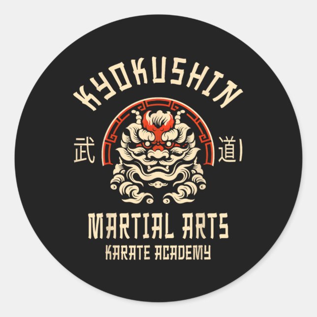 Adesivo Kyokushin Karate Japanese Martial Arts  (Frente)