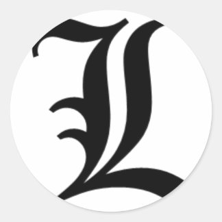 Adesivo L-text Antigo Inglês