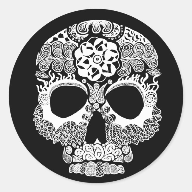 Adesivo La Bella Muerte Dark Round Sticker (Frente)