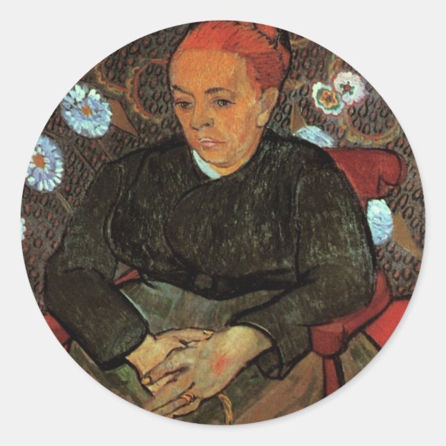 Adesivo La Berceuse (Augustine Roulin) por Vincent van Gog (Frente)