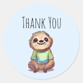 Adesivo Lã bonita Vestindo uma camisa Obrigado