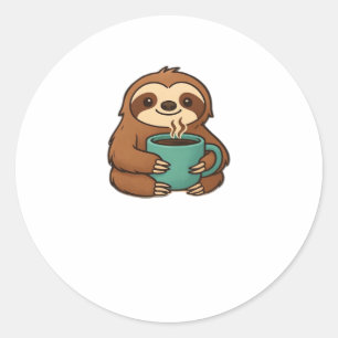 Adesivo Lã-branca com Mug de Café � Cozy Animal A Relaxado