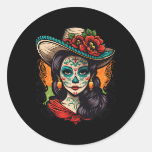 Adesivo La Catrina Women Dia De Los Muertos Latina