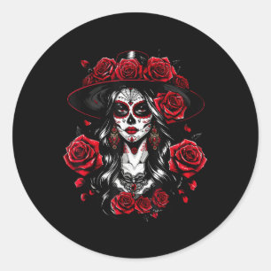 Adesivo La Catrina Women Dia De Los Muertos Latina Cinco D