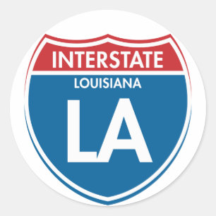 Adesivo LA de um estado a outro de Louisiana