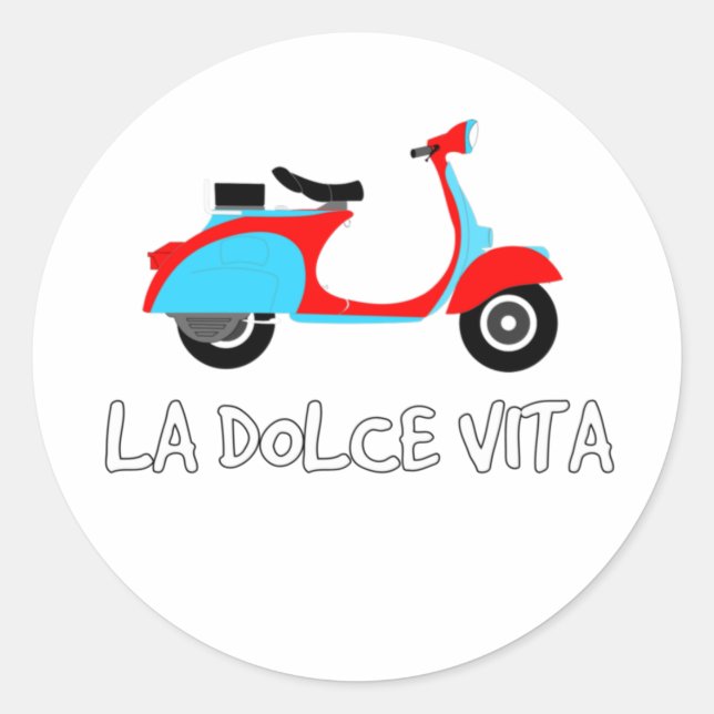 Adesivo La Dolce Vita, A Vida Doce, Patinete Sticker (Frente)