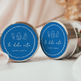Adesivo "La Dolce Vita" Chá de Noiva com Caligrafia à Mão