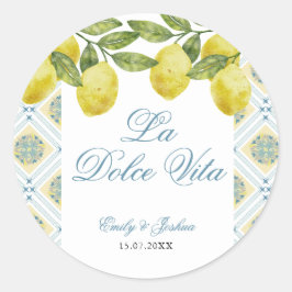 Adesivo La Dolce Vita Limão Casamento Italiano
