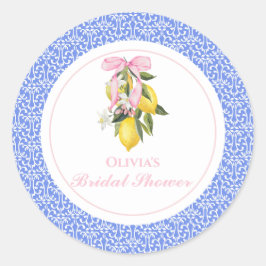 Adesivo La Dolce Vita Limão Rosa Laço Chá de Noiva