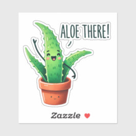 Adesivo Lá Em Cima! Fábrica Cute Aloe Vera