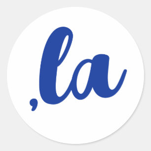 Adesivo ,la Kamala comma pronuncia texto azul